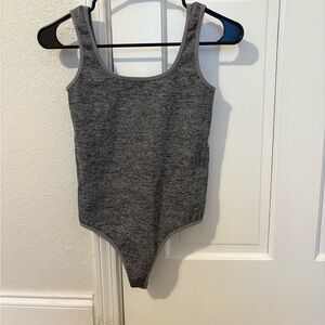 Colsie Gray Bodysuit One Piece with Tank Design